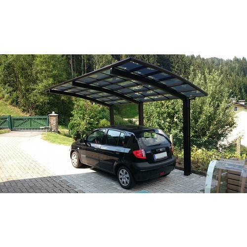 Ximax Einzelcarport Portoforte 110 in Braun mit Regenrinne und Pfostenankern, B/T: 270,4 x 495,4 cm - Bild 3