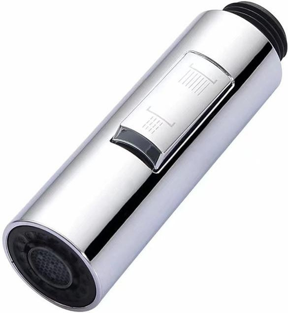 Binchi Outdoor Product Ausziehbarer Ersatz-Duschkopf für Küchenarmaturen mit 2 Funktionen G12 in Chrom, Schwarz, Gun Metal oder Nickel Silber - Bild 1
