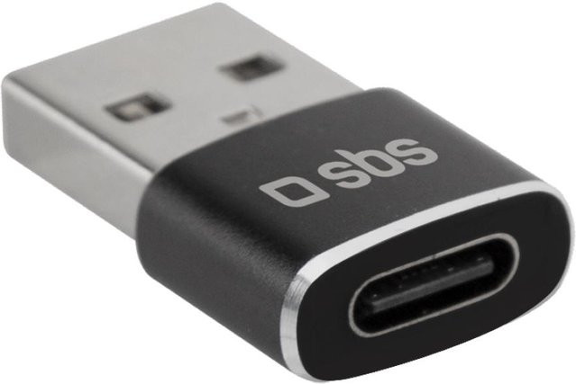 SBS Adapter USB-A-Stecker auf USB-C-Buchse in Schwarz - Bild 1