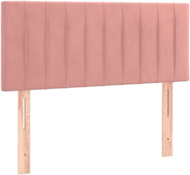 vidaXL LED Kopfteil aus Samt in Rosa mit USB-Ladeport und integrierter Beleuchtung, B/T/H: 90 x 5 x 78-88 cm - Bild 1
