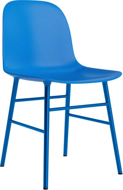 Normann Copenhagen Form Stuhl mit blauem Metallgestell im skandinavischen Design - Bild 1