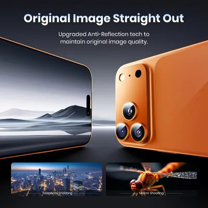 Kameraschutzfolie aus Metall-Aluminiumlegierung für Apple iPhone 17 Pro Max und iPhone 17 Pro als Rücklinsenabdeckung in Schwarz und Silber - Bild 3