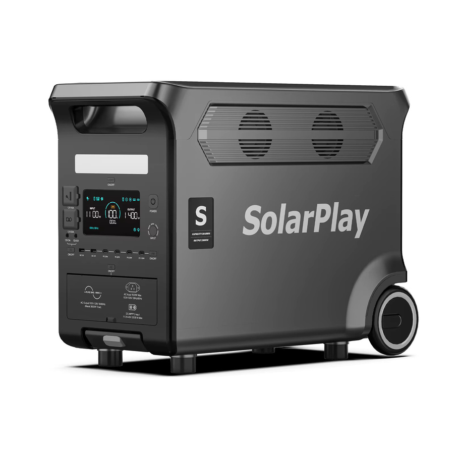 SOLARPLAY Q3600 Tragbares Kraftwerk mit 3600 W und 3840 Wh Energiespeicher, Lifepo4 Batterie und USV-Funktion für Heim, Camping und Outdoor - Bild 5