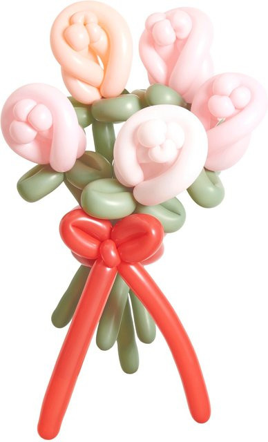 Rico Design Ballonstrauß in Rosenform, Farbe Rosa, ideal für Hochzeiten, Jubiläen und Valentinstag - Bild 1