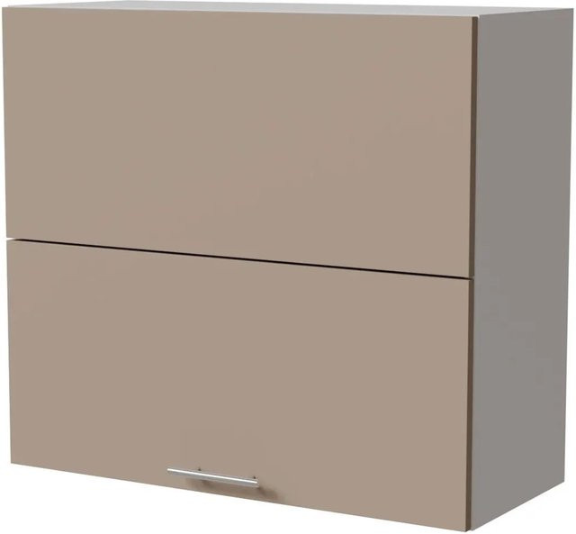 Feldmann-Wohnen Klapphängeschrank Brerra W8B/80-AV in Weiß und Graubeige Matt, B/T/H: 80 x 32,5 x 72 cm - Bild 1