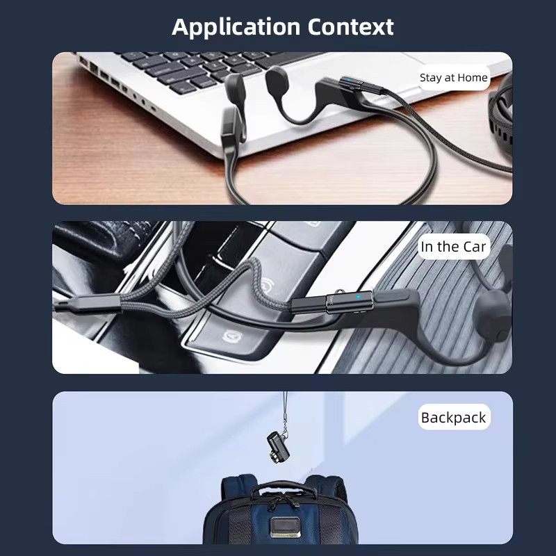 Shokz Magnetischer Adapteranschluss USB-C und für iOS in Schwarz mit 90-Grad-Knochenleitung für Shokz AS800, S803, S810 und AS700 - Bild 3