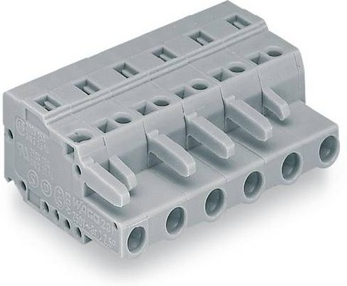 WAGO Buchsengehäuse-Kabel 231 Polzahl 9 in Grau, 25 Stück - Bild 1