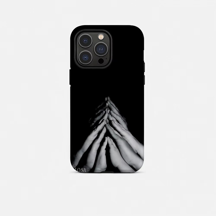 G-Geolier Handyhülle für iPhone 17 16 15 14 13 12 Pro Max Plus glänzende HD-Doppelschicht-Flüssigkeitshartschale in Schwarz oder Weiß - Bild 5