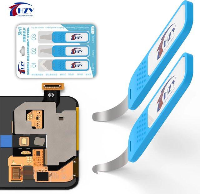 TOOKKS 3-teiliges LCD Bildschirm Opener Reparatur-Set für iPhone, iPad, Samsung und Tablet in Blau - Bild 1
