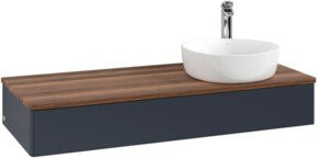 V&B Waschtischunterschrank Antao mit Beleuchtung, Farbe: Weiß und Blau, B/T/H: 120 x 50 x 19 cm - Bild 1