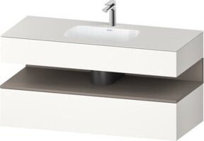 Duravit Einbauwaschtisch-Möbel-Set Qatego in Weiß Matt, B/T/H: 120 x 55 x 60 cm - Bild 1