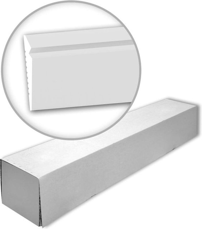 Profhome Decor Wandleisten Friesleisten Set in Weiß, 30 Stück aus Kunststoff für modernes Design, Gesamtlänge 60 m - Bild 1