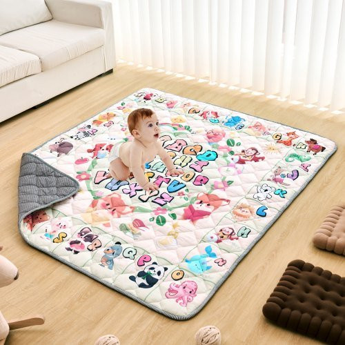 VEVOR Baby Spielmatte, rutschfeste und wasserfeste Krabbelmatte für Babys und Kleinkinder, faltbar und waschbar, Mehrfarbig, B: 150 cm, T: 180 cm - Bild 1