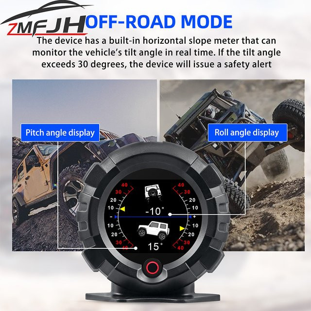 ZMFJH X95 Auto GPS Head Up Display Digitaler Neigungsmesser und Tachometer in Schwarz - Bild 1