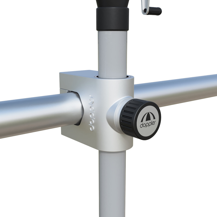 Doppler Balkonklammer Vario Fix Maxi für Sonnenschirme bis Ø 38 mm, silberfarben, Länge: 19 cm - Bild 1
