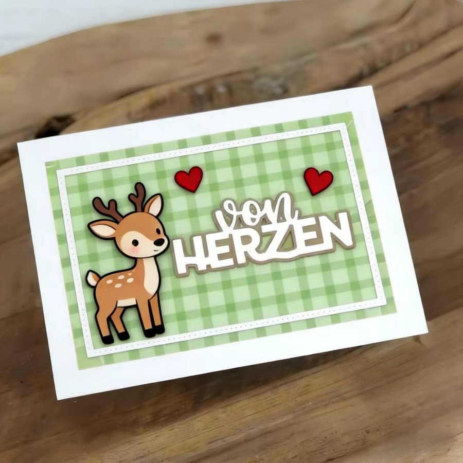 Font Von Herzen Schneidform aus Metall für Scrapbooking und Papierhandwerk - Bild 1