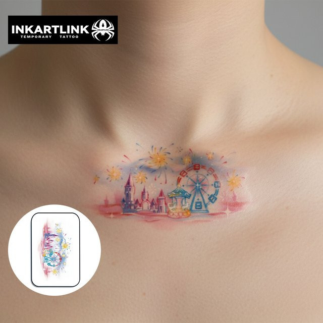 INKARTLINK Temporäre Tattoo Aufkleber, Wasserdicht - Bild 1