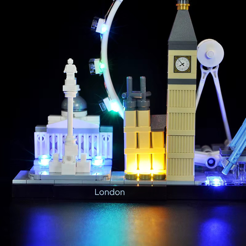 LYBMTWF LED-Lichtset für Architektur-Modell 21034 London, RGB SMD Beleuchtung mit USB-Anschluss und Driver, mehrfarbig/grau - Bild 4