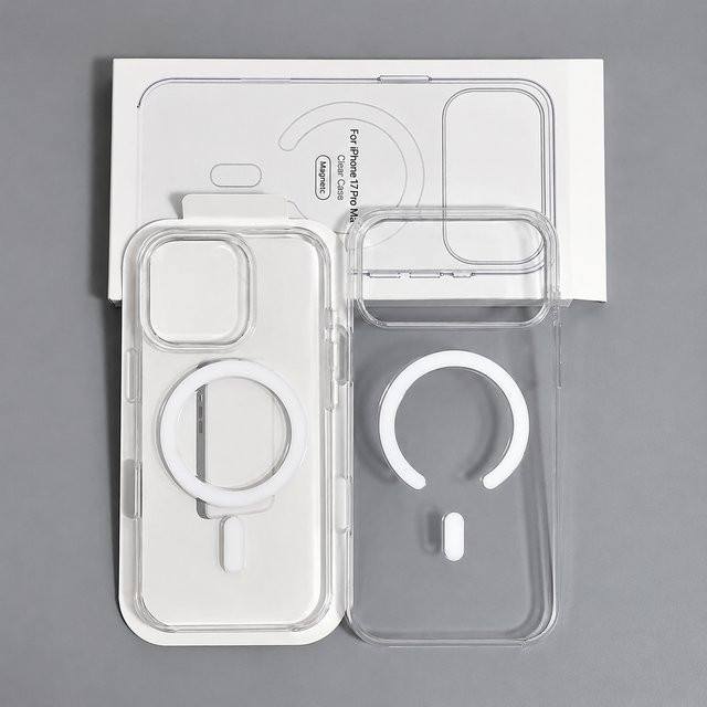 GERPALLI Magnetische Transparente Hülle für iPhone 18 Pro Max 17 16 15 14 13 mit Kamerasteuerung und MagSafe Kompatibilität, Stoßfeste Schutzhülle mit weichen Kanten und harter Rückseite - Bild 1