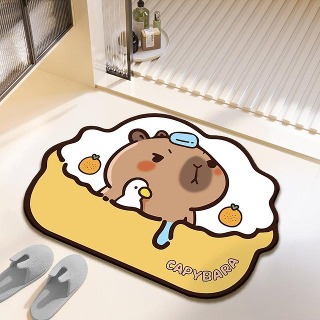 Rutschfeste Badezimmer Matte von Yiran Furniture im Cartoon-Stil, saugfähig und schmutzabweisend, B/H: 60 x 40 cm, Multicolor - Bild 1