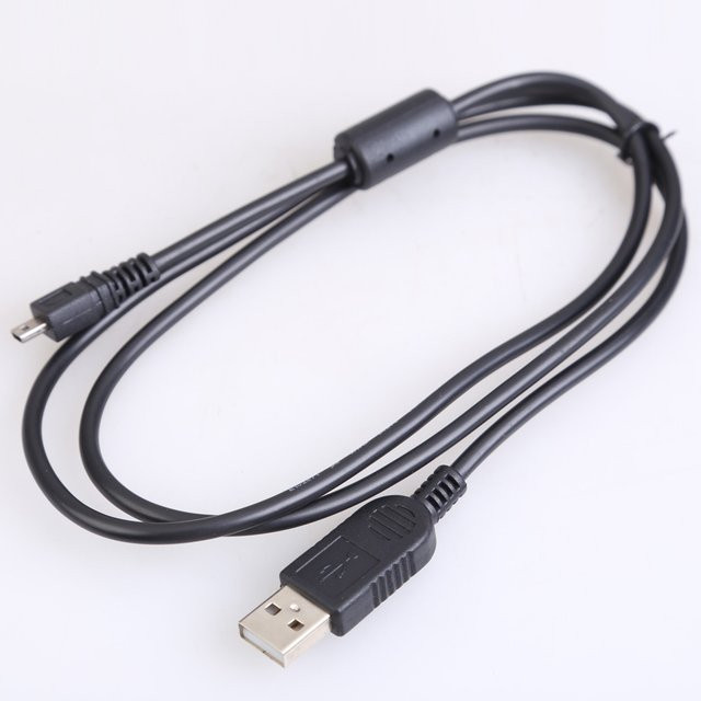 APWIKOGER USB-Datenkabel 8-polig auf USB-A, 1 m, Schwarz, für Nikon Olympus Pentax Sony Panasonic Sanyo - Bild 1