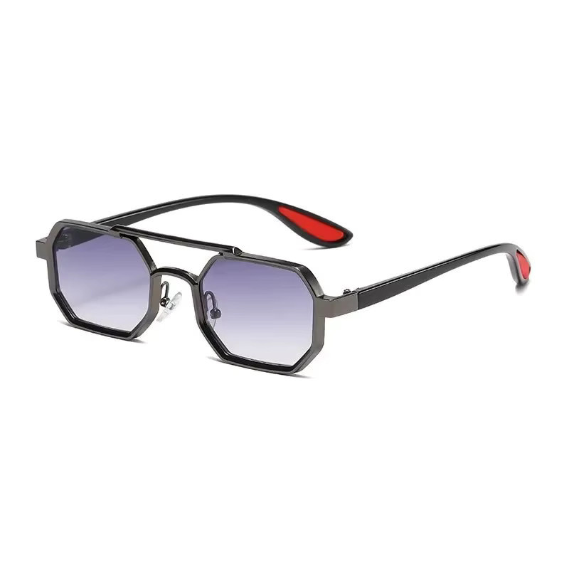 NNYDEL Sonnenbrille, quadratisch, Vollrand, Metall, grau, Unisex - Bild 1