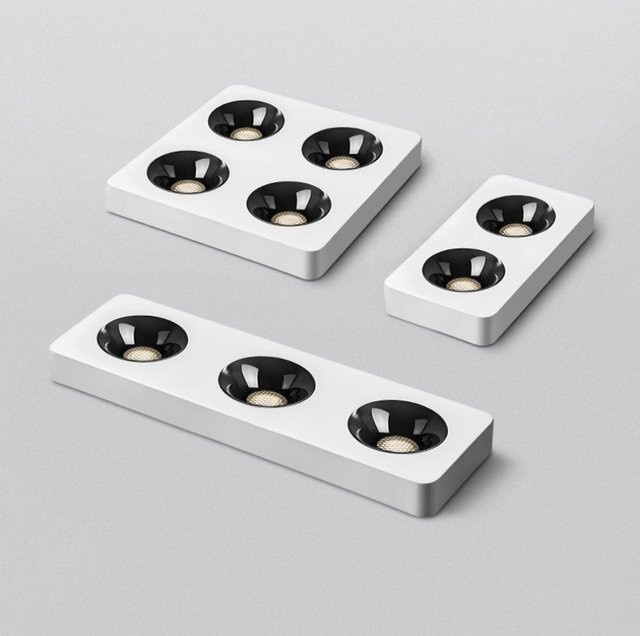 ZYZAO Moderne LED-Aufbau-Deckenleuchte in Weiß, Quadratischer COB-Strahler, Höhe: 3,5 cm - Bild 1