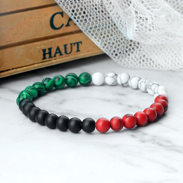 Armband Naturstein, Perle, Bunt, Unisex - Bild 1