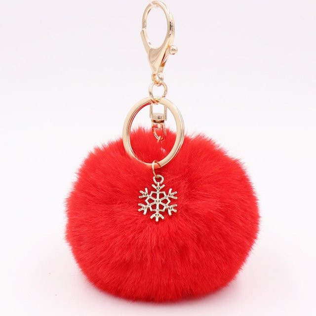 Linyi toy Schlüsselanhänger Pompom, Schneeflocke, Damen, Mädchen - Bild 1
