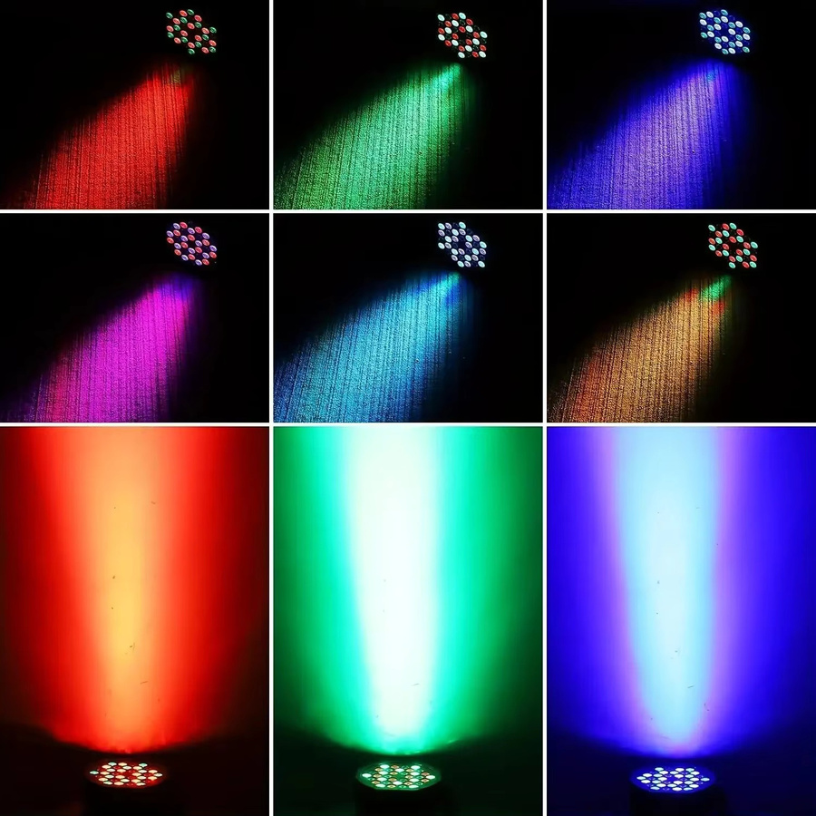 Donirt RGB DMX LED Par Effektbeleuchtung für Party und Hochzeit in Schwarz - Bild 4