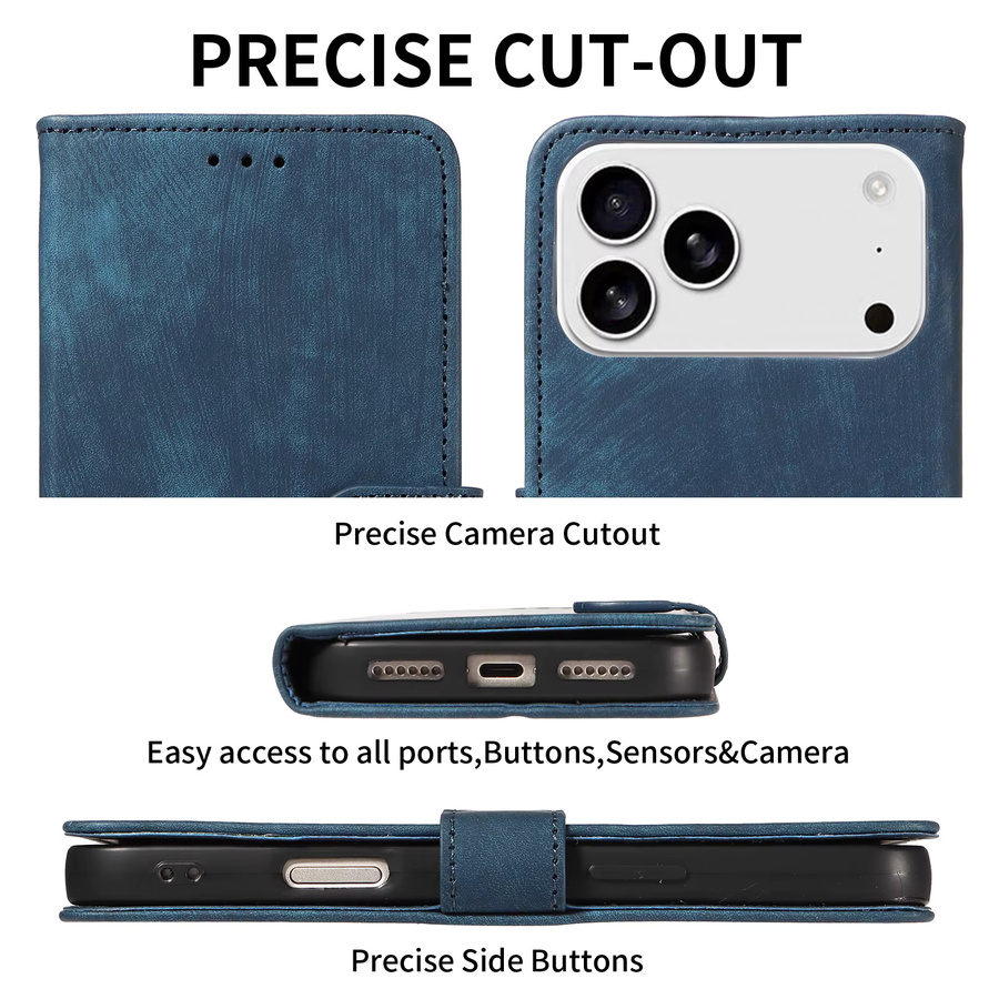 EAACAA TPU-Leder-Handyhülle mit Kartensteckplatz und Ständer für Samsung Galaxy A05 A06 A16 A26 A25 A35 A36 A54 A56 in Blau und Grün - Bild 3