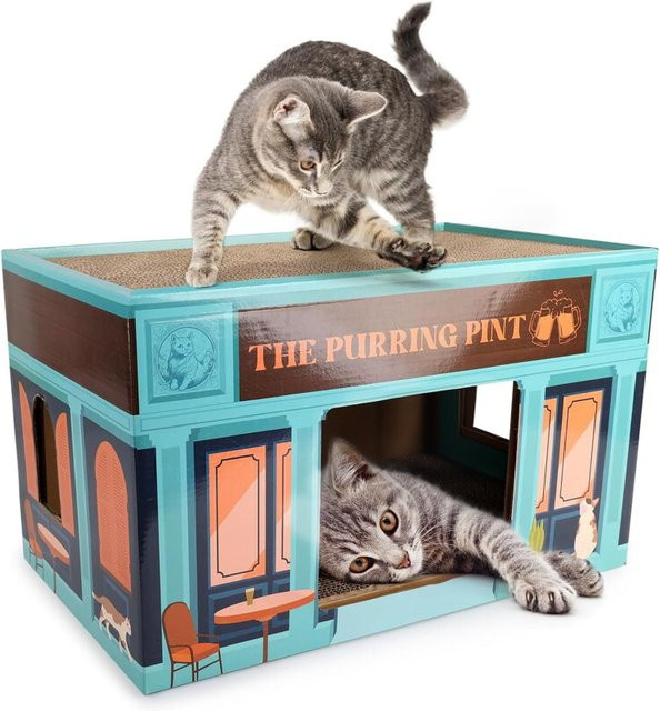 All for paws Kratzpappe Vintage The Purring Pint Scratcher für Katzen aus Karton und Sisal - Bild 1