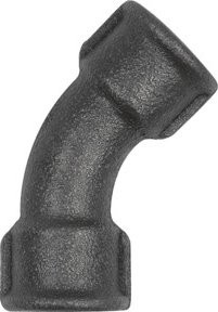 Riegler Bogen 41, 45 Grad, Rp 2 Zoll, Temperguss Schwarz Matt - Bild 1