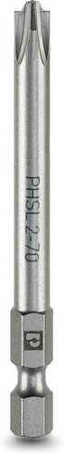 Phoenix Contact SF-BIT-PHSL 1-70 Plus/minus-Bit PH 1 aus zähhartem legiertem Werkzeugstahl, Farbe: Silber, 5er-Pack - Bild 1