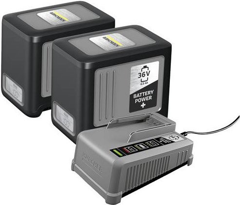 Kärcher Starter Kit Battery Power+ 36/60 Akkuladegerät mit Li-Ion-Pack in Grau - Bild 1