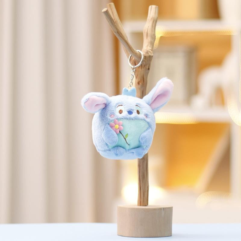 Potdemiel Stitch Winnie the Pooh Plüschtier Schlüsselanhänger 11cm - Bild 1