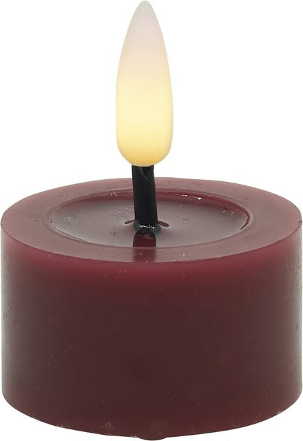 2er-Set LED Teelicht BASIC in Lila mit Timer und Flicker-Effekt aus Echtwachs - Bild 1