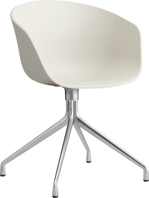 HAY About A Chair AAC 20 Drehstuhl mit Armlehnen in Beige aus Kunststoff und Aluminium - Bild 1