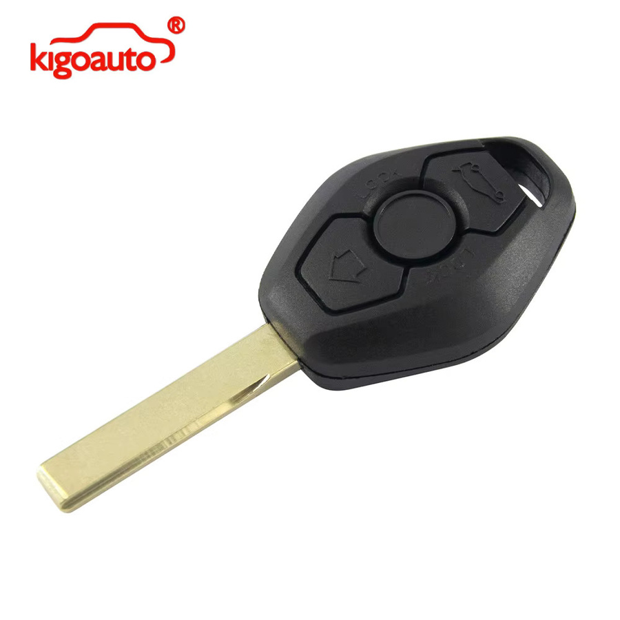 Kigoauto EWS System Autoschlüssel mit ID44 Chip für BMW E38 E39 E46 X3 X5 Z3 Z4 1/3/5/7 Serie, Schwarz, 315/433MHz - Bild 2