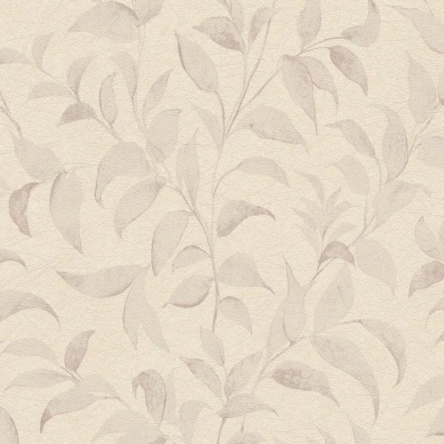 PROFHOME Landhaus Tapete Floral Schimmernd in Grau Silber Beige, Vlies-Tapete, Breite: 0,53 m, Länge: 10,05 m - Bild 1