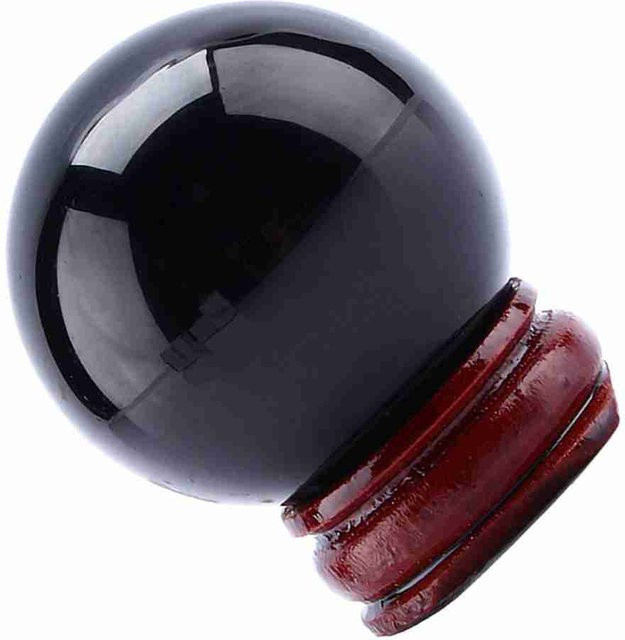 GoolRC Schwarze Quarzglas-Heilkugel mit Ständer, Durchmesser: 4 cm, Farbe: Schwarz - Bild 1