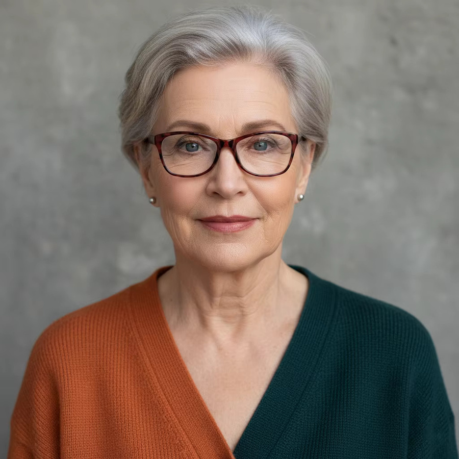 TWOOO Lesebrille, quadratisch, Vollrand, Kunststoff, mehrfarbig, braun - Bild 2