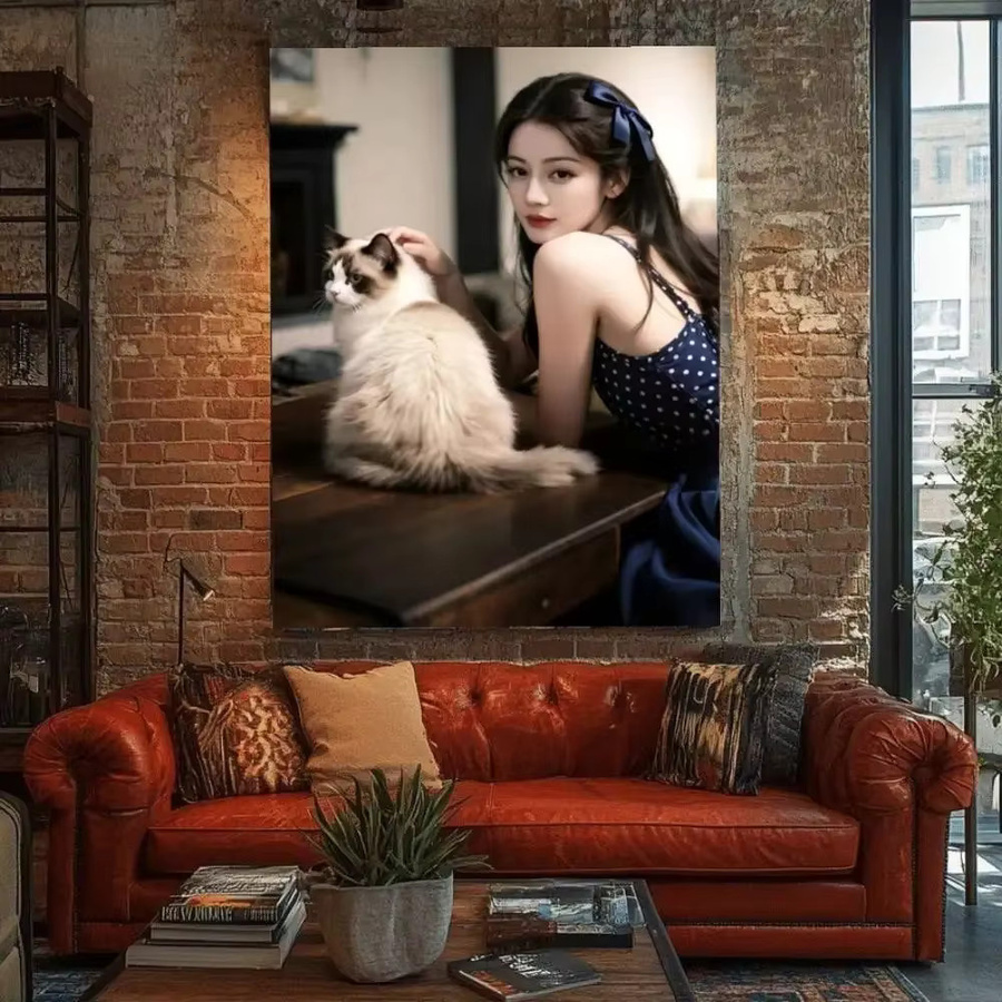 KAYOU Wandposter Dilraba Dilmurat selbstklebender wasserfester Kunstdruckaufkleber Mehrfarbig - Bild 6