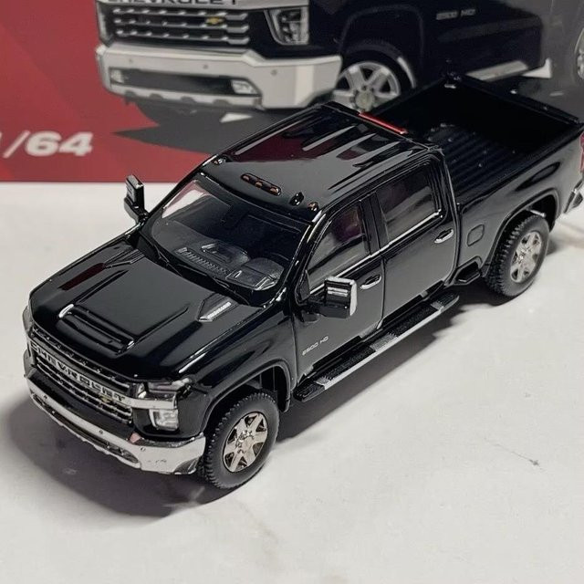 Linyi toy car Silverado HD Pickup, Modellauto, 1:64, Metall, ab 14 Jahren - Bild 1