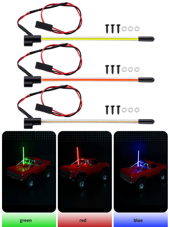AXSPEED RC Auto Leuchtender Fahnenmast, LED-Scheinwerfer, Nachtlicht, Zubehör - Bild 5