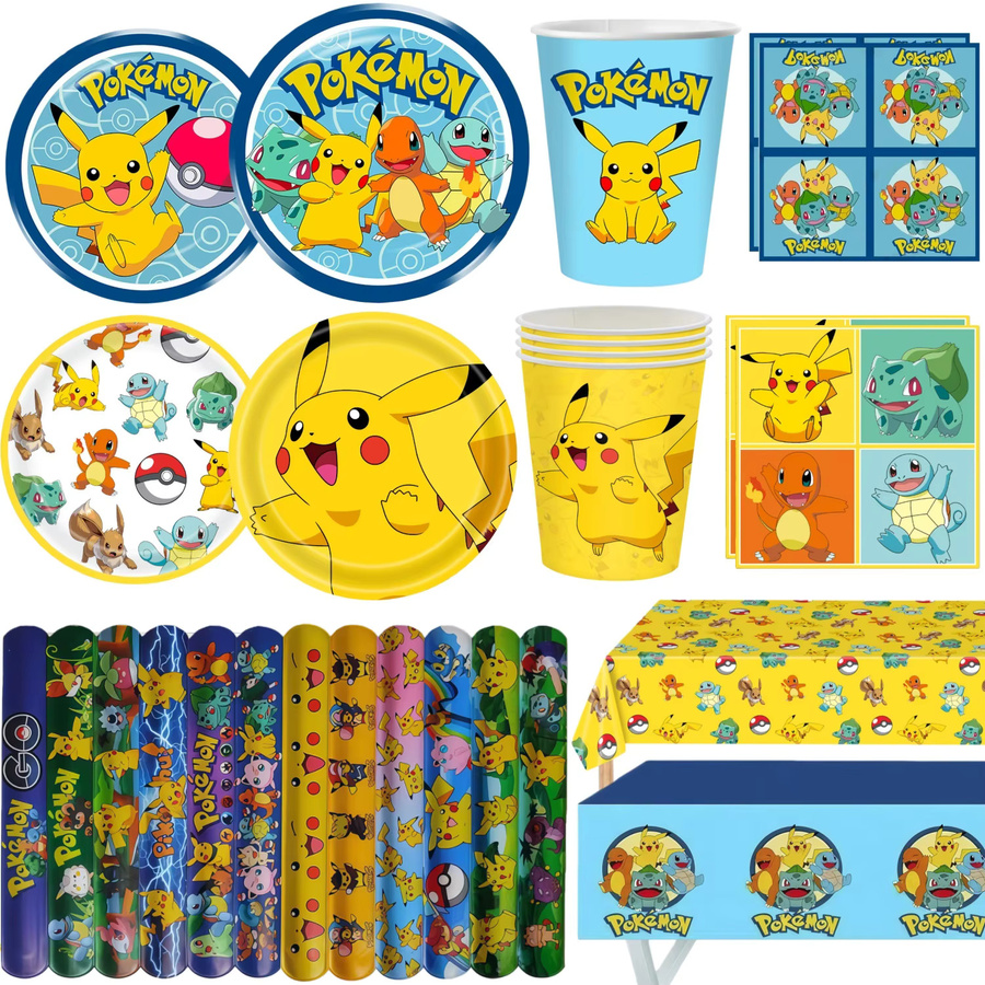 TAKARA TOMY Pokemon Party Dekoration Pikachu Einweg Geschirr Set - Bild 1