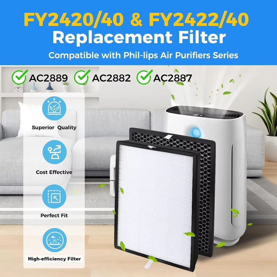 Philips Ersatzfilter FY2420 und FY2422 mit Aktivkohle für Luftreiniger der Serie AC2889, AC2887 und AC2882 - Bild 4