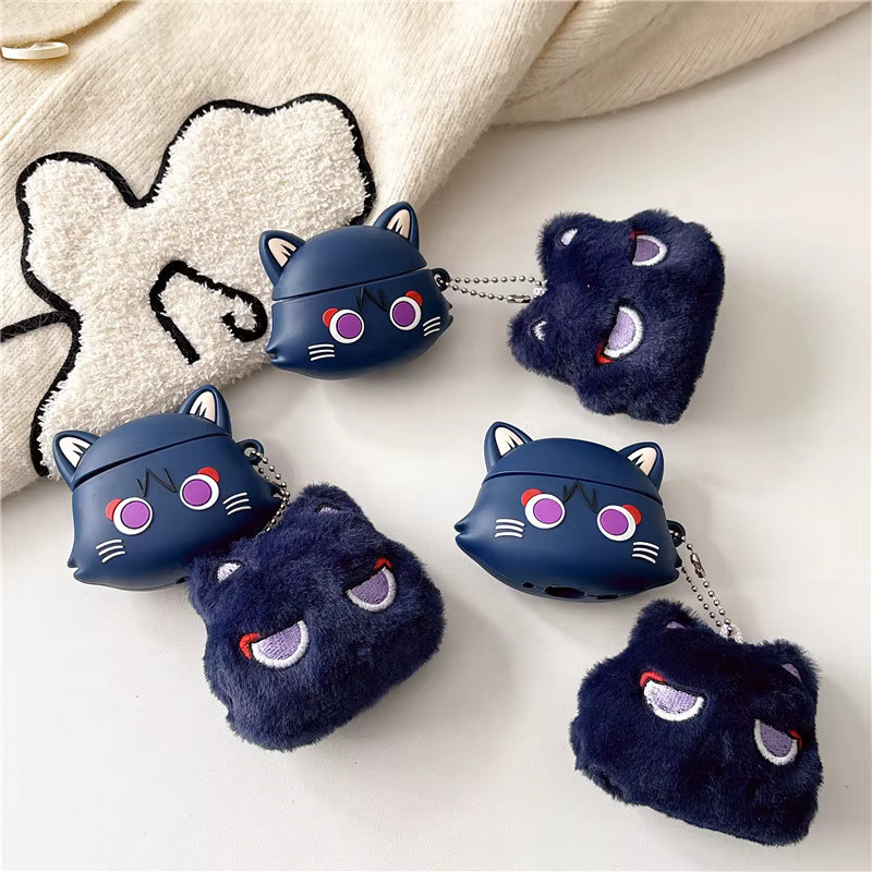 Potdemiel Wanderer Cat Genshin Impact Kopfhörerhülle für AirPods 1 2 3 Pro Pro 2 4 in Blau - Bild 2