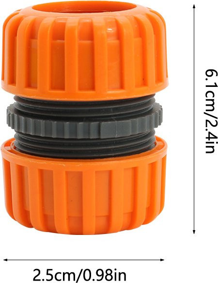 2 Stück eelhoe Gartenschlauch-Schnellverbinder für die Bewässerung in Orange - Bild 1