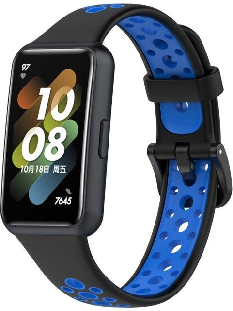 Uhrenarmband Silikon, schwarz, Huawei Band 7 / 7 NFC, Unisex - Bild 1